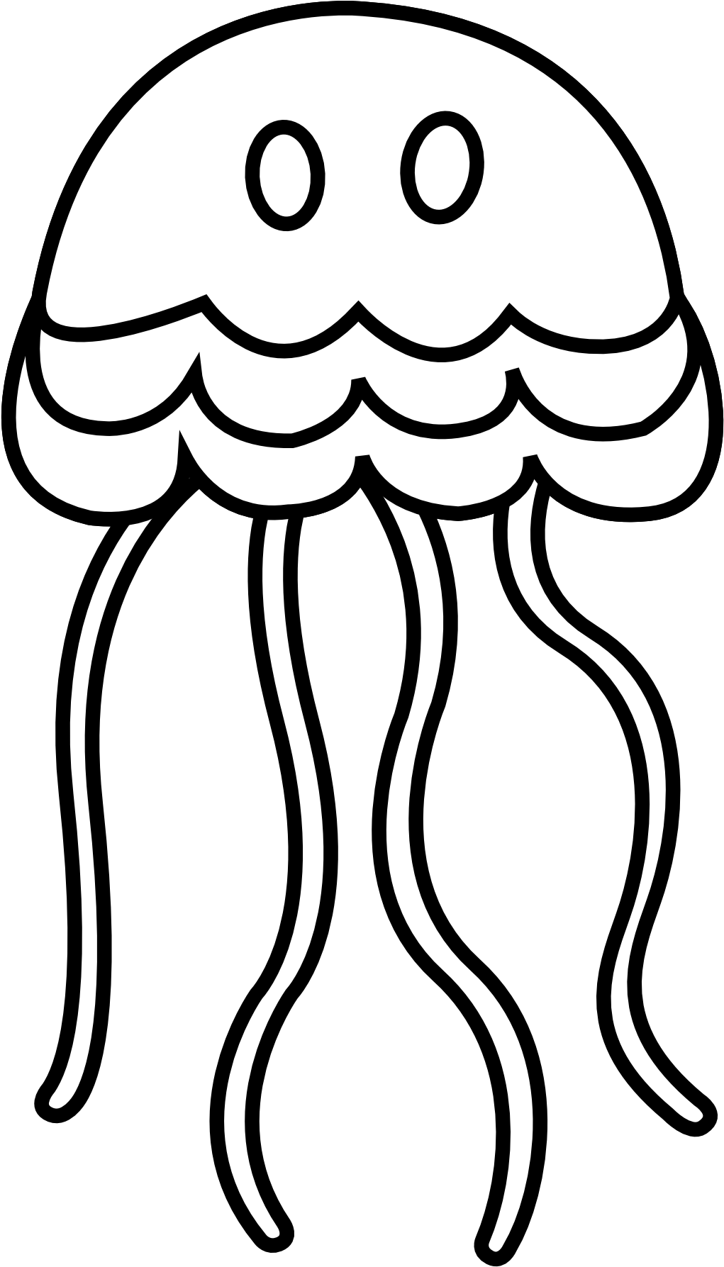 Fish Black And White Black Clip Art - Jellyfish Clipart Black And White (1979x1979)