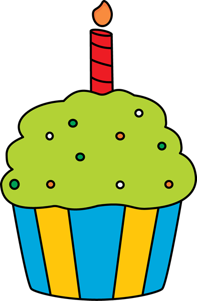 Birthday Cupcakee - Birthday Cupcake Clip Art (393x600)