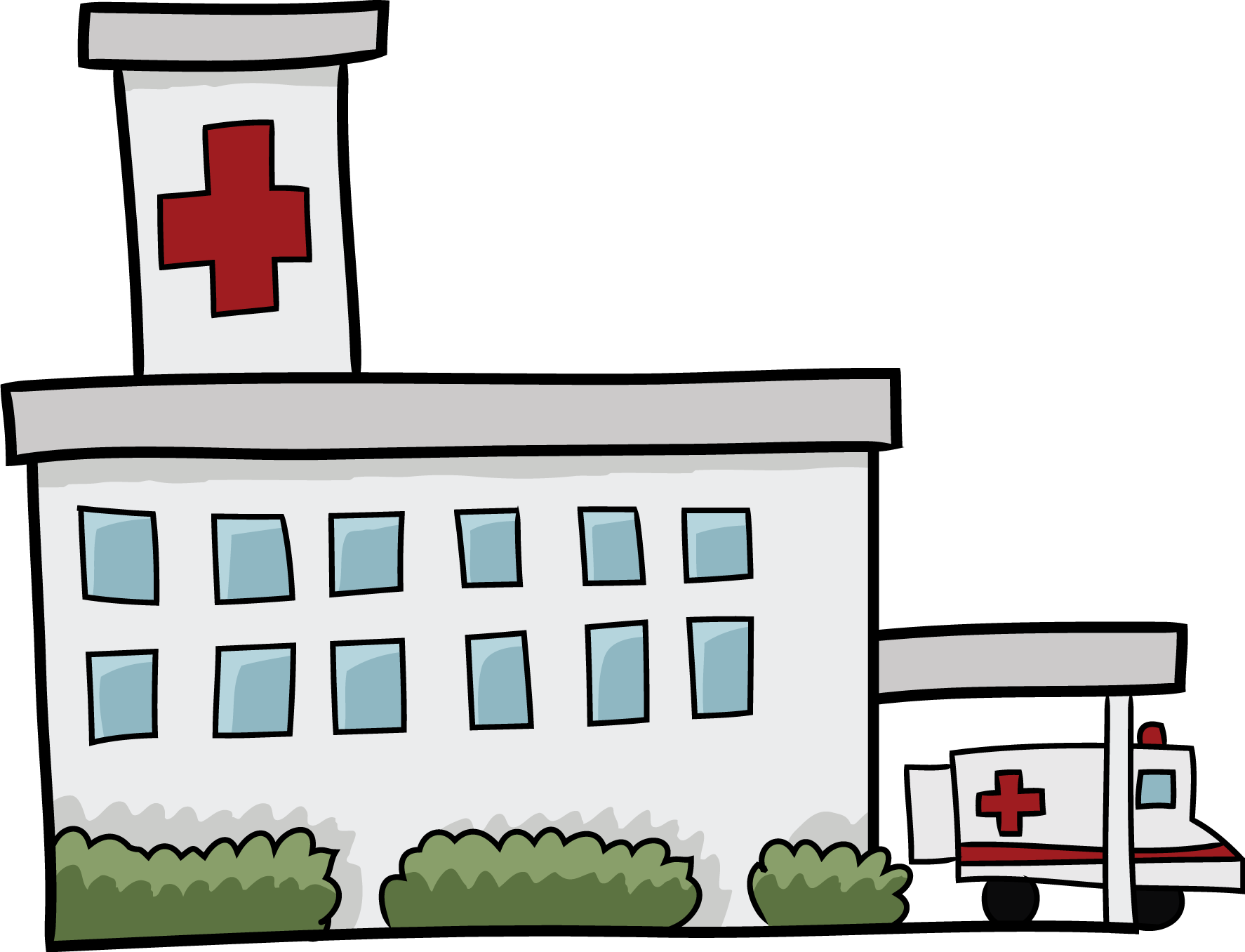 Hospital Pictures Clip Art Clipart Collection - Hospital Clipart Black And White (1774x1356)