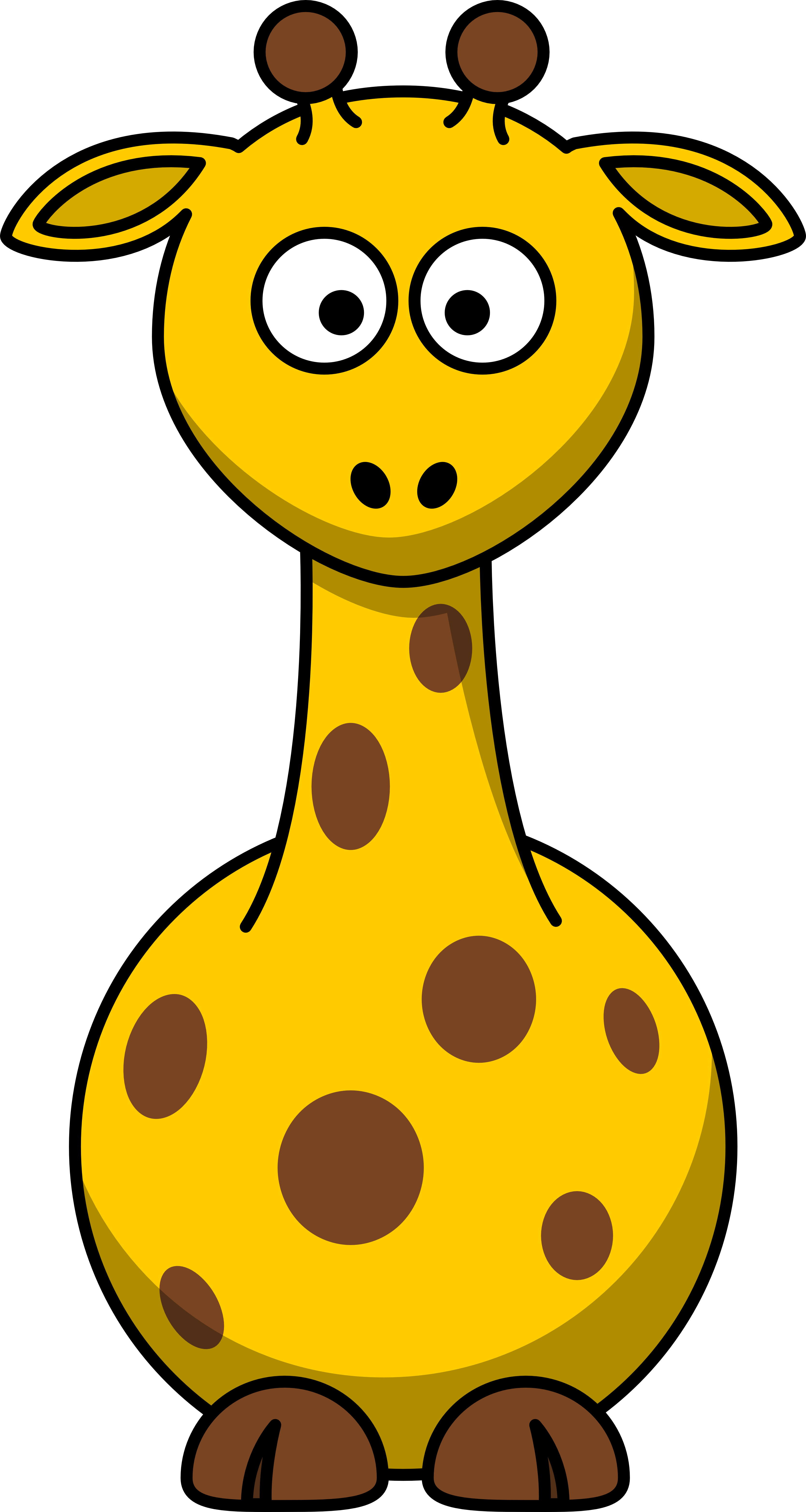 Clipart Animals, Cartoon Clipart Collection - Cartoon Giraffe (3333x6253)