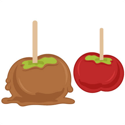 Candied Apples Svg Cutting Files For Scrapbooking Fall - Caramel Apple Clip Art (432x432)