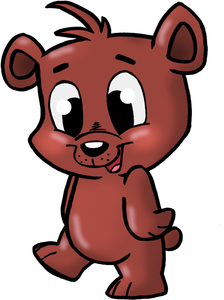 Black Bear Animated Clipart - Cute Bear Cub Cartoon (767x1042)