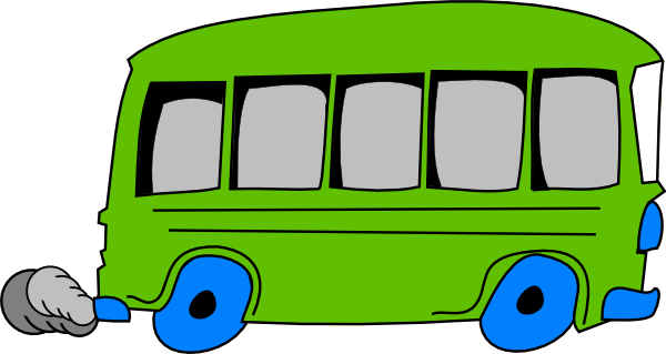 Free School Bus Clip Art Buses - Green School Bus Clipart (600x319)