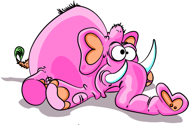 Free Funny Cartoon Elephant Clip Art - Sad Elephant Clip Art (722x442)