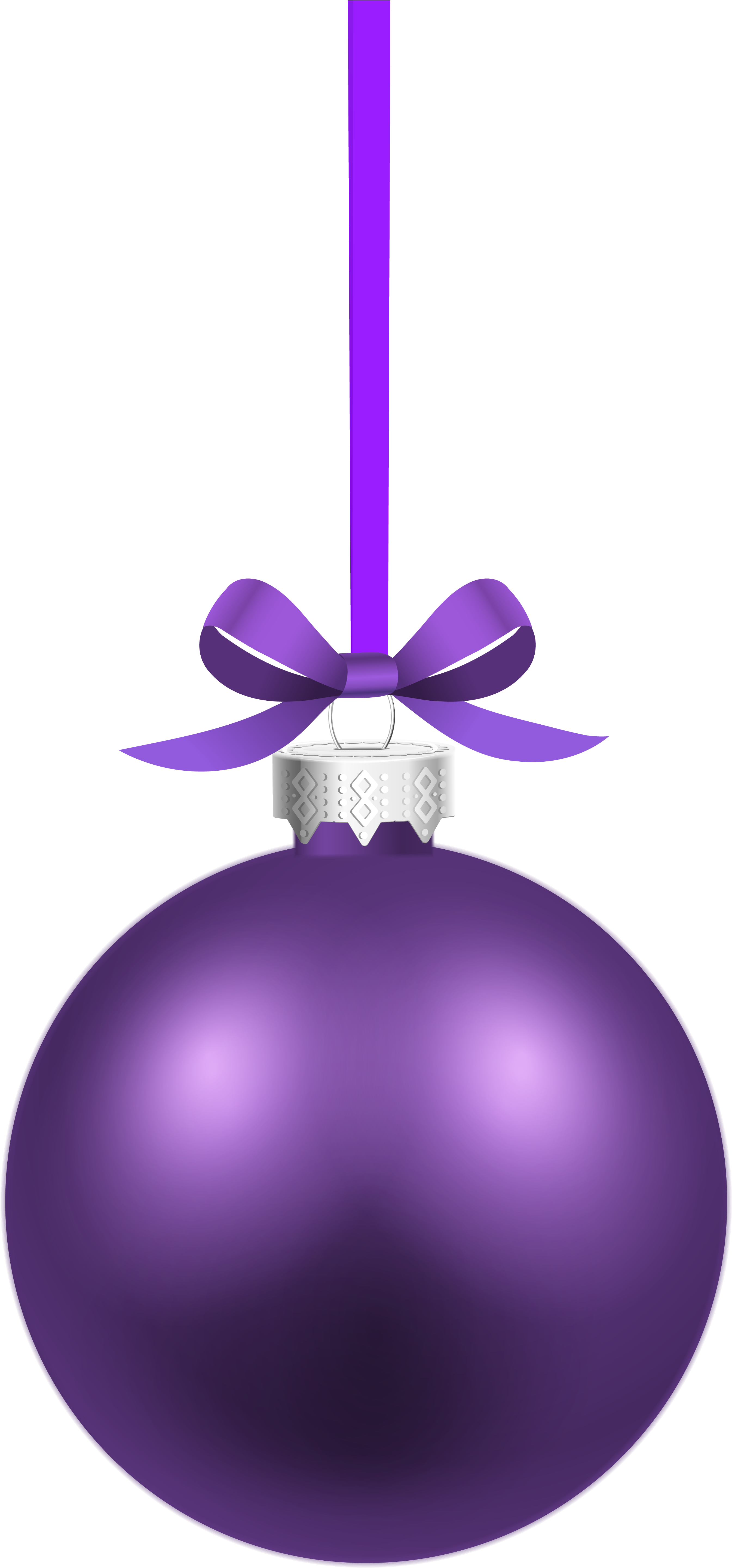 Purple Xmas Clip Art - Violet Christmas Ball (2800x5849)