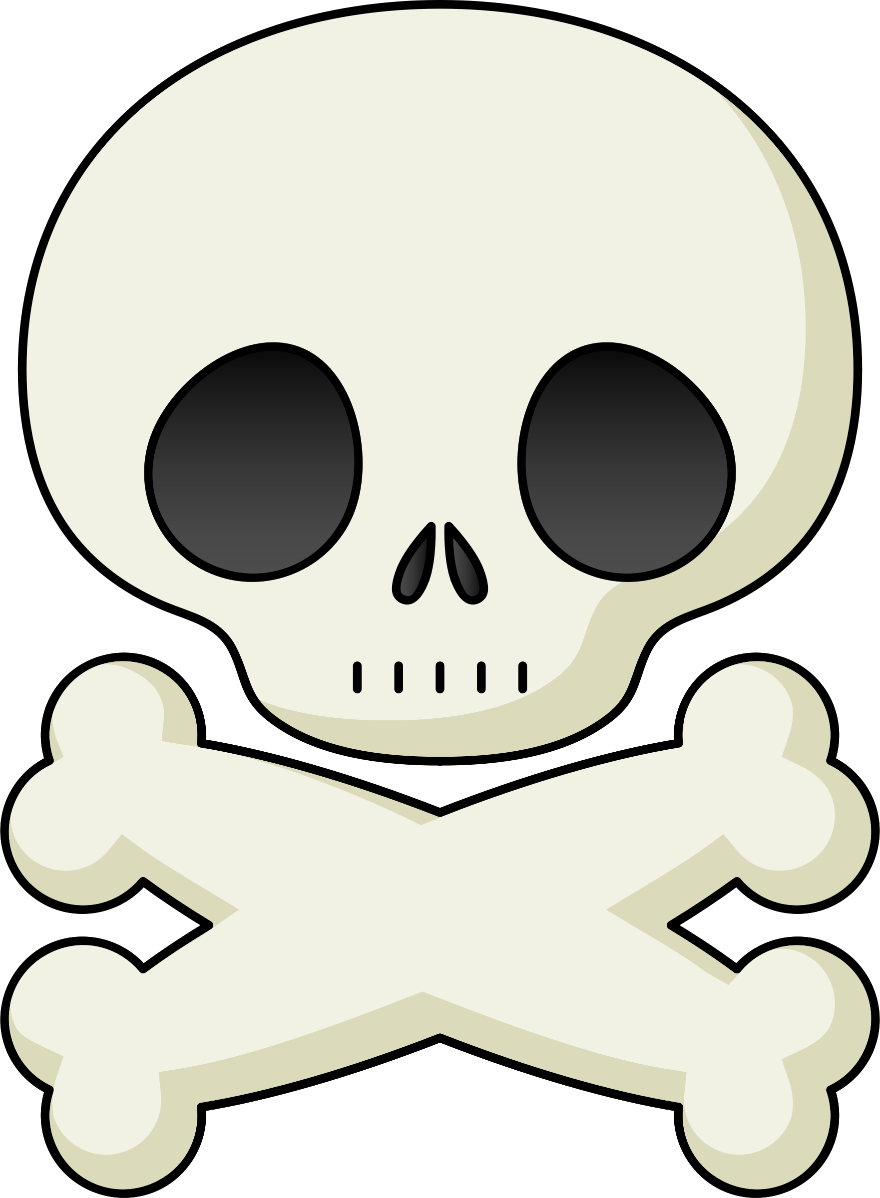Onlinelabels Clip Art - Skull And Crossbones (1762x2400)