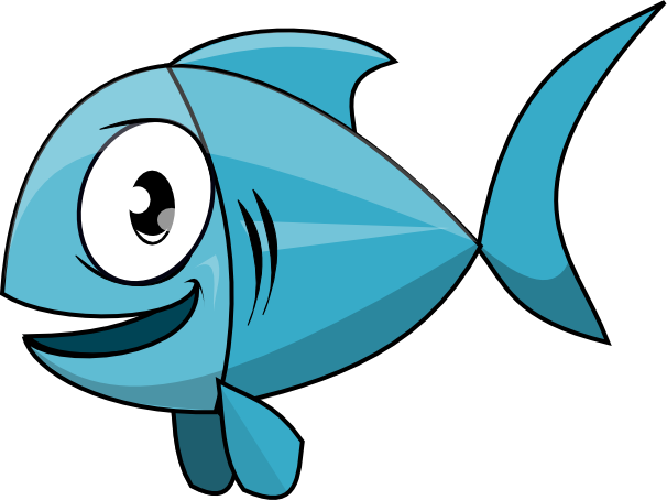 School Of Fish Clip Art - Cartoon Fish Clipart (606x454)