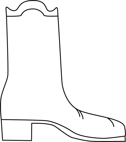 Black And White Cowboy Boot - Black And White Boot (443x500)
