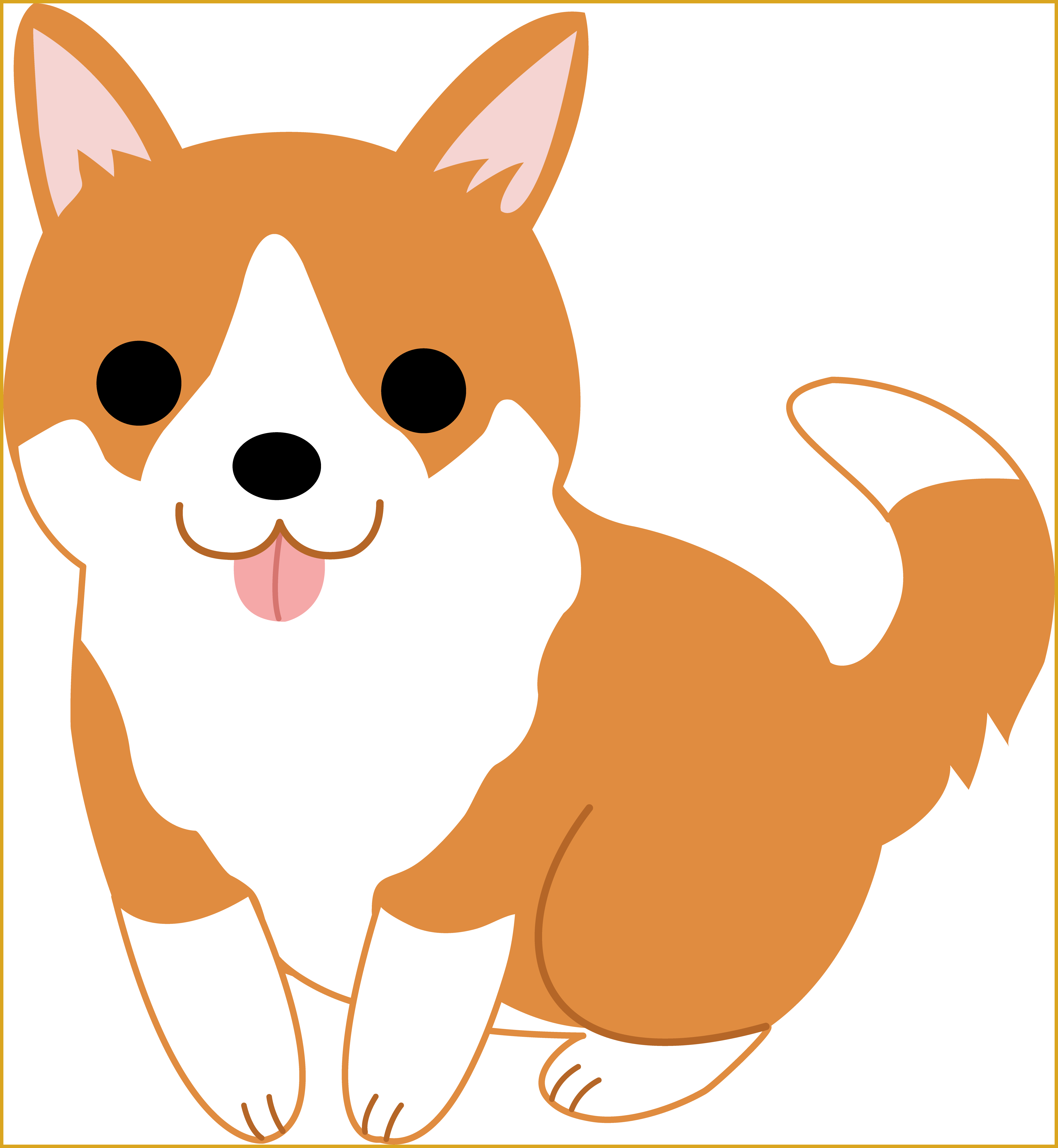 0 Puppy Clipart Animal Free Clip Art Images Clipartwar - Corgi Clipart Transparent (4766x5173)