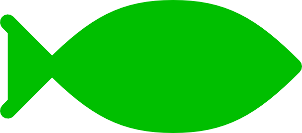 Green Fish Clip Art - Circle (600x264)