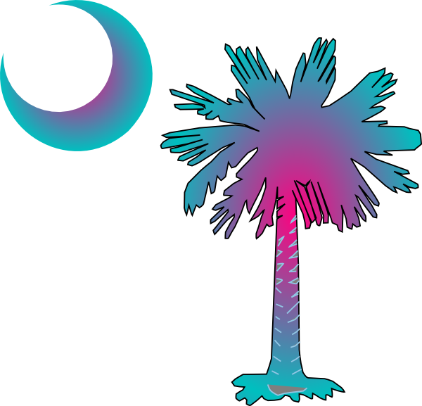 Sc Palmetto Tree Clip Art At Clker - Flag Of South Carolina (600x577)