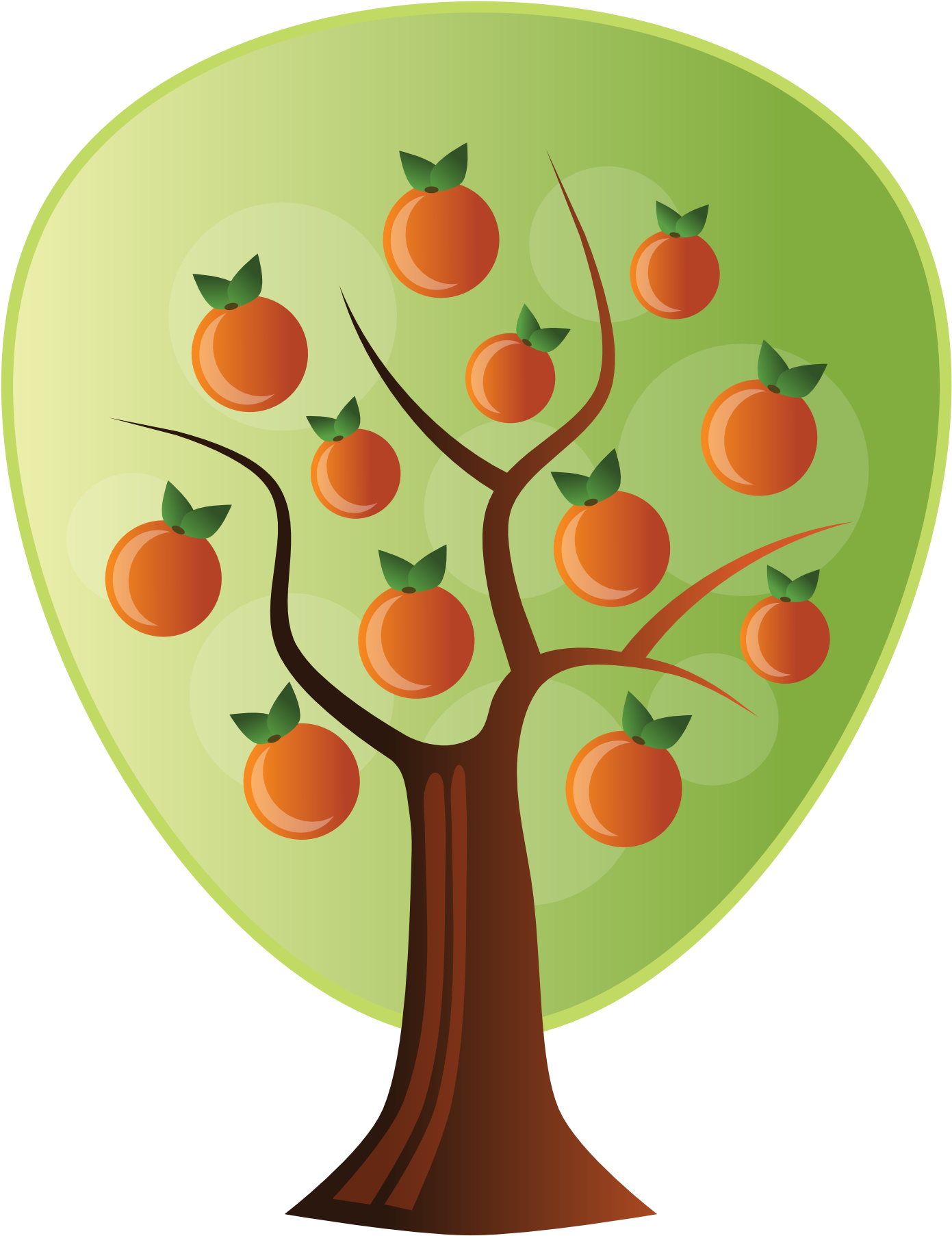 Abstract Crops Orange Tree 1969px 306 - Orange Tree Vector Png (1969x1969)