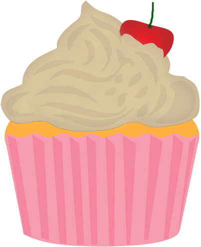 Cupcake For Tea Or Coffee - Cupcake Clipart Transparent (438x531)