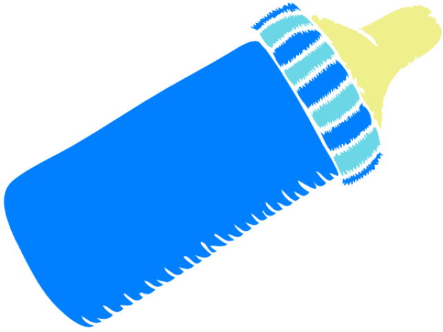 Clipart Baby Bottle Image - Blue Baby Bottle Clip Art (640x480)