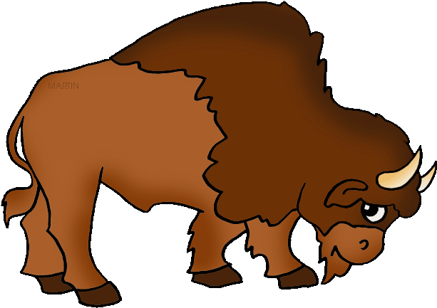 Free United States Clip Art By Phillip Martin, State - State Animal Of Kansas (648x480)