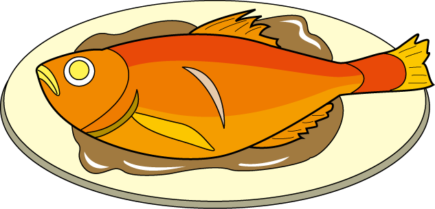 Yummy Fish - Clip Art Fried Fish (633x305)