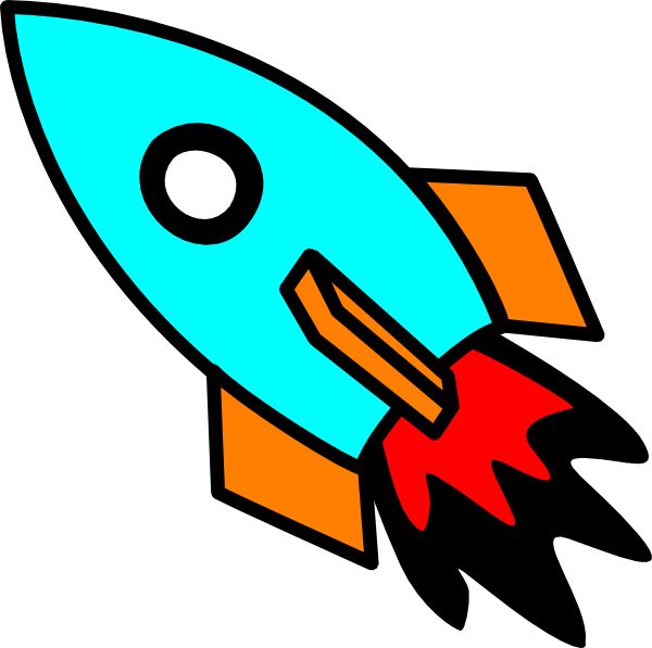 Rocketship Clip Art Image - Animated Rocket (600x597)