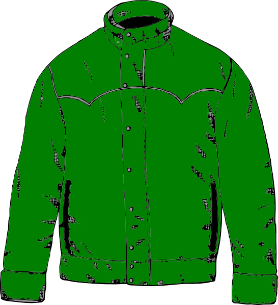 Green Jacket Clip Art - Cartoon Coat (546x598)