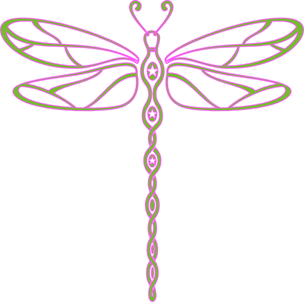 Dragonfly Clipart (600x596)