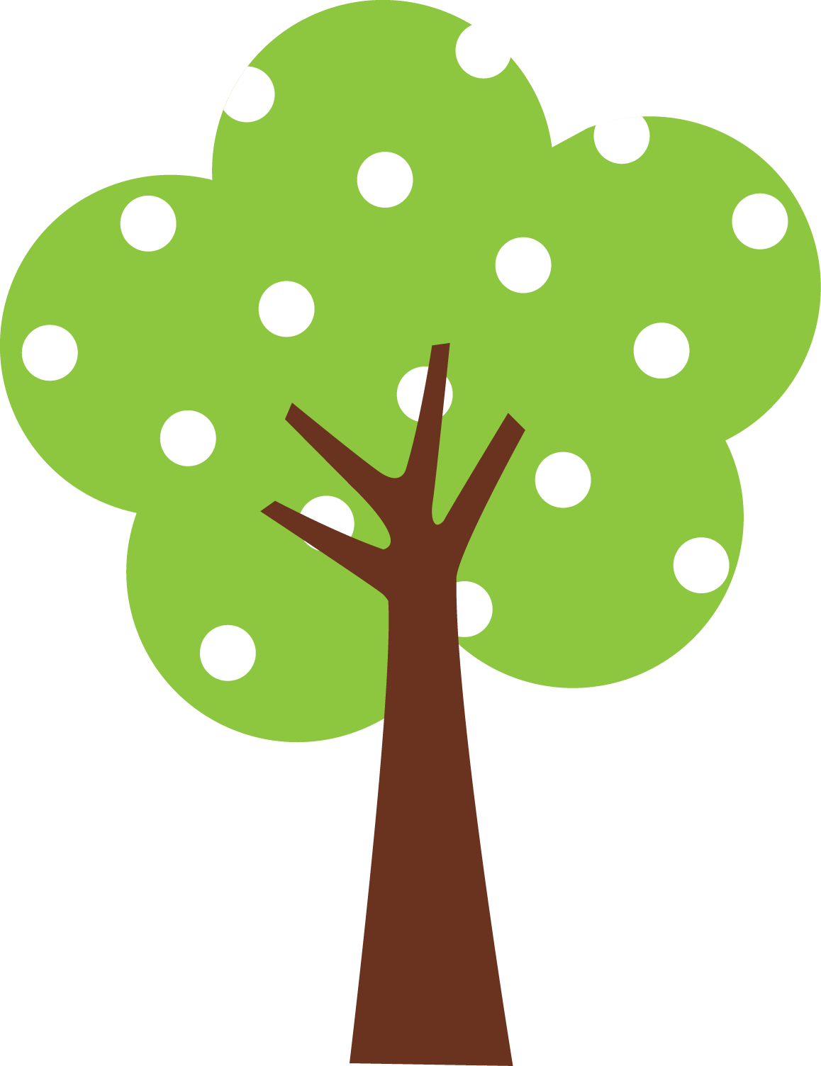 Garden Cliparttree - Polka Dot Tree Clipart (1158x1504)