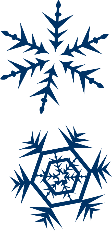 Snow Clip Art Images - Navy Blue Snow Flake (512x1049)