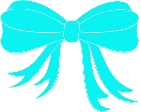 Turquoise Bow Ribbon Clip Art - Tiffany And Company Bow (600x480)
