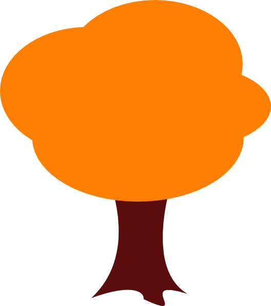 Orange Tree Clip Art - Cartoon Orange Trees Png (528x595)