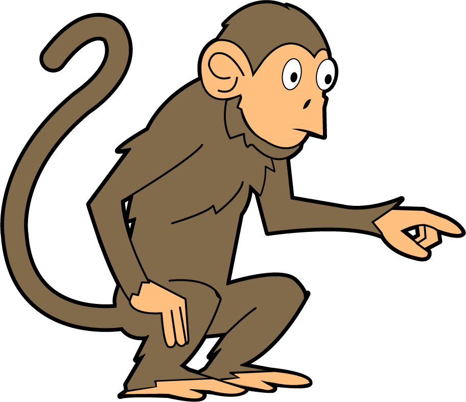Monkey - Clipart - Monkey Clip Art Png (912x787)