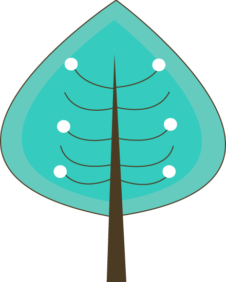Teal Winter Tree - Teal Winter Tree (440x550)