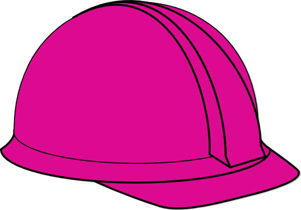 Pink Construction Hard Hat Clip Art At Clker - Pink Hard Hat Png (600x419)
