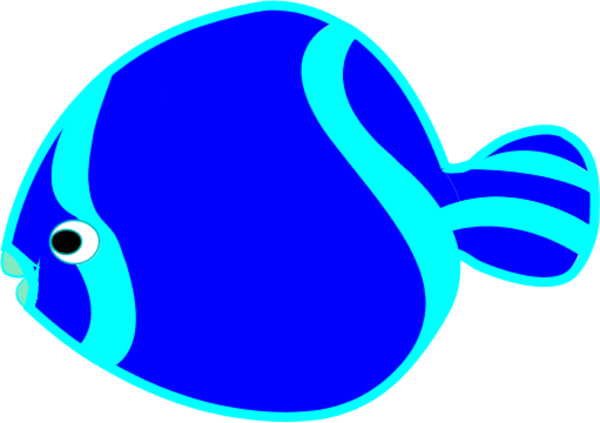 Blue Fish Cliparts - Fish Clipart (600x423)