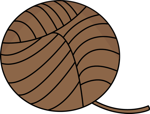 Brown Ball Of Yarn - My Cutegraphics Brown (500x379)