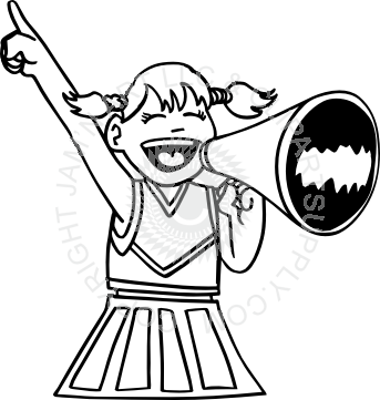 Yell Black And White Clipart (343x361)