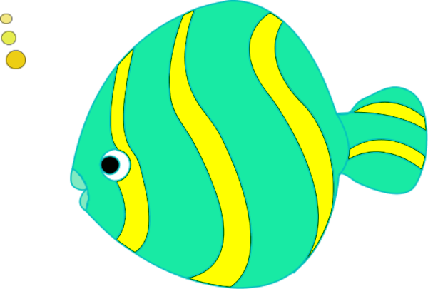 Transparent Fish Clipart - Coral Reef Fish (600x405)