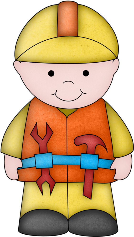 Kid Construction Worker Clipart (679x1024)