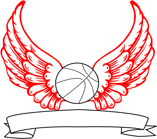 Basketball Angel Wings Clip Art At Clker - Angel Wings (600x539)