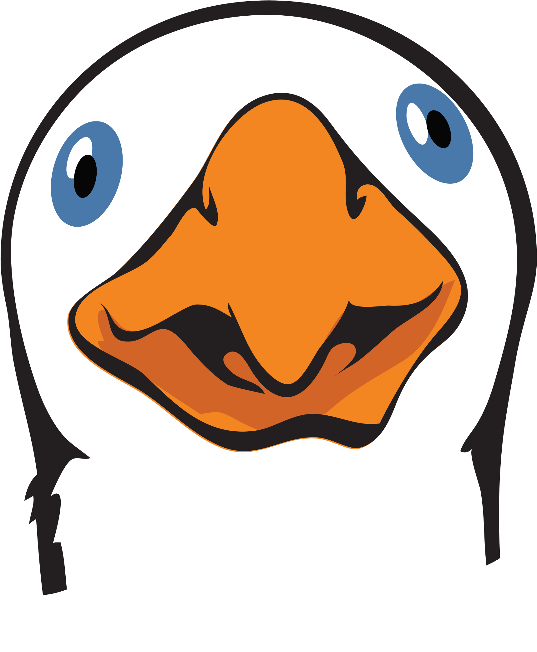 Goose Animal Clip Art Public Domain Free Image Cc Png - Goose Head Clipart (2000x2162)