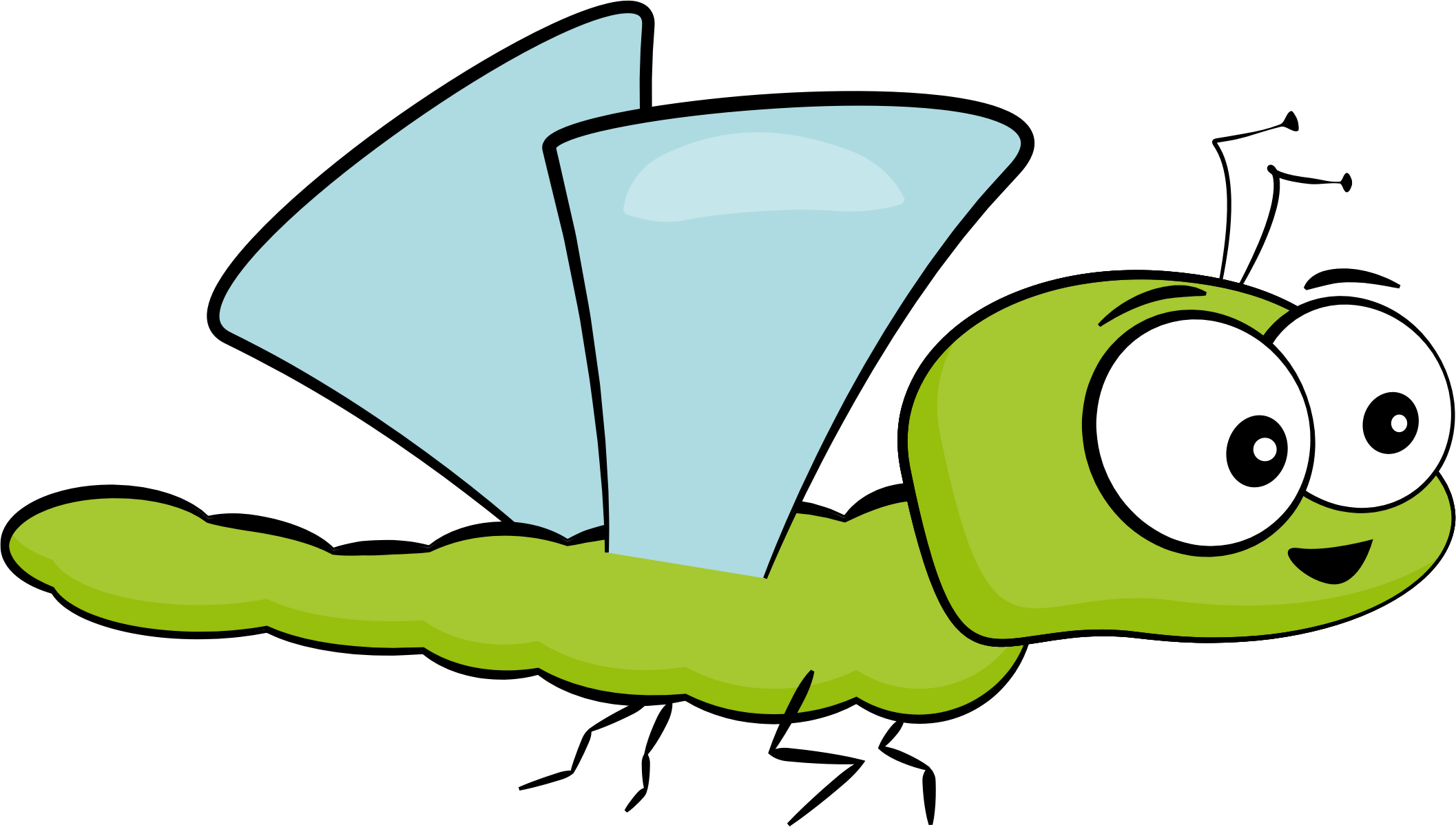 Cute Dragonfly Cliparts - Dragonfly Cartoon Transparent (2114x1202)