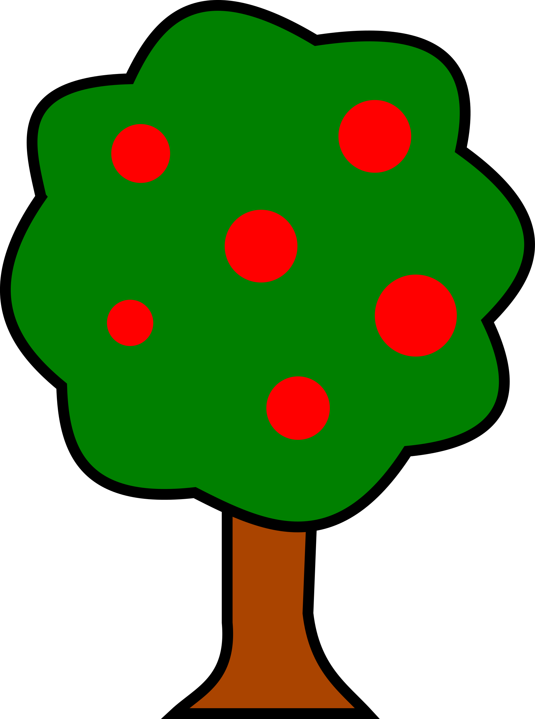 Big Image - Clip Art Fruit Tree (1786x2400)