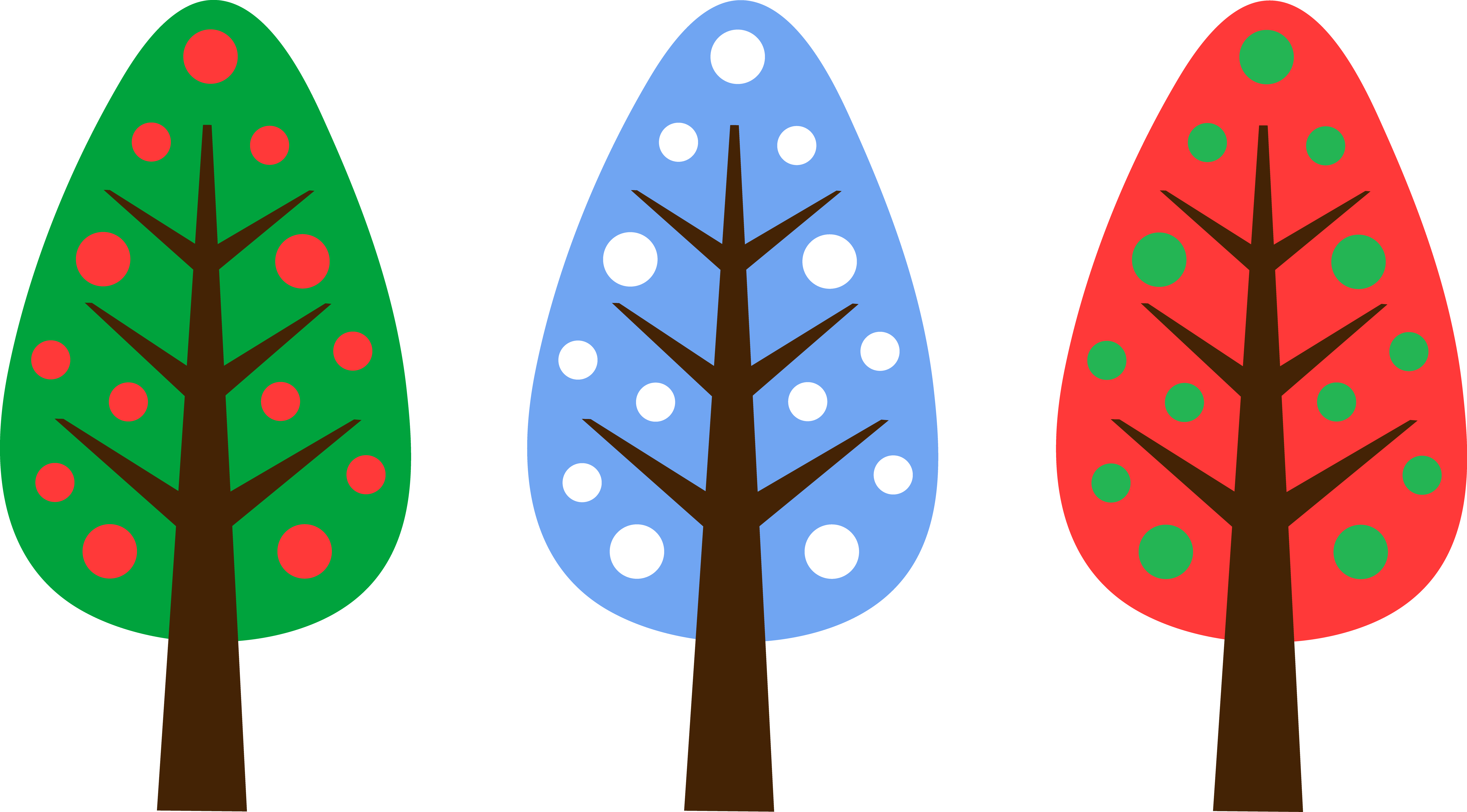 Cute Unique Christmas Tree Designs - Cute Clip Art Designs (6887x3814)