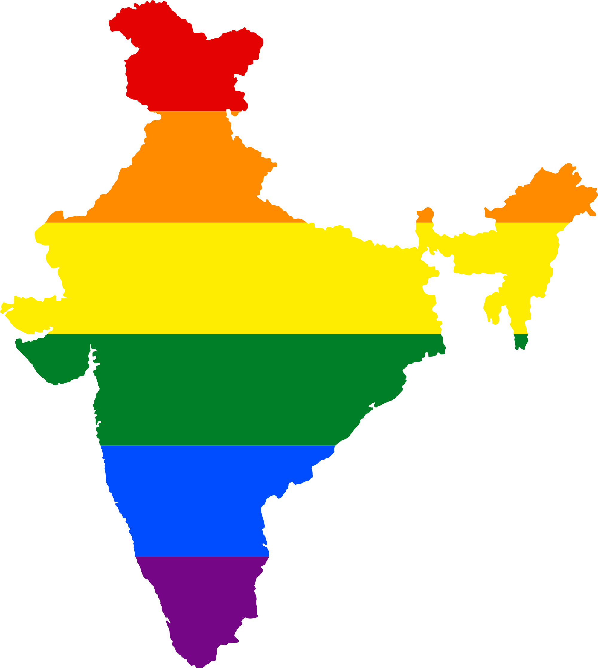 File - Lgbt India Map (2000x2234)