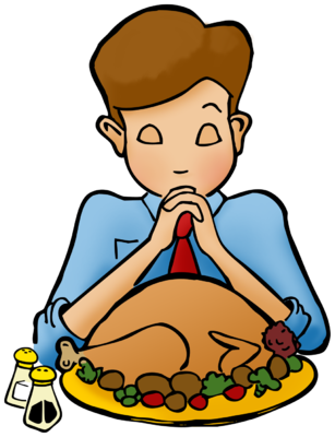 Praying On Thanksgiving Clip Art - Christian Thanksgiving Clip Art (307x400)