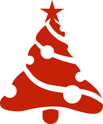Red Tree Clip Art - Funny Christmas Tree Poem (332x400)