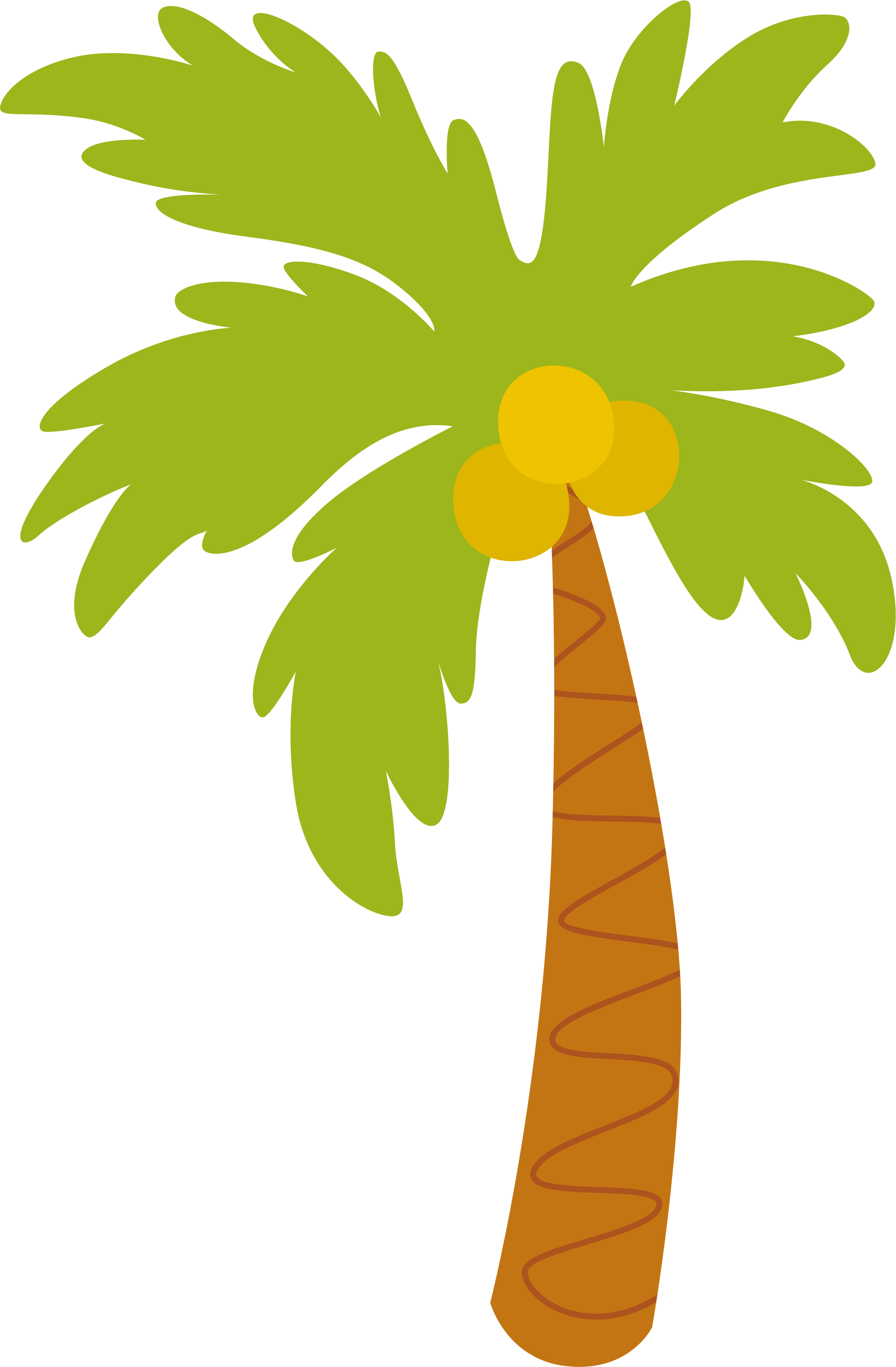 Palm Tree Clip Art, And More Hawaiian Aloha Tropical - Coqueirinho Desenho (2115x3225)