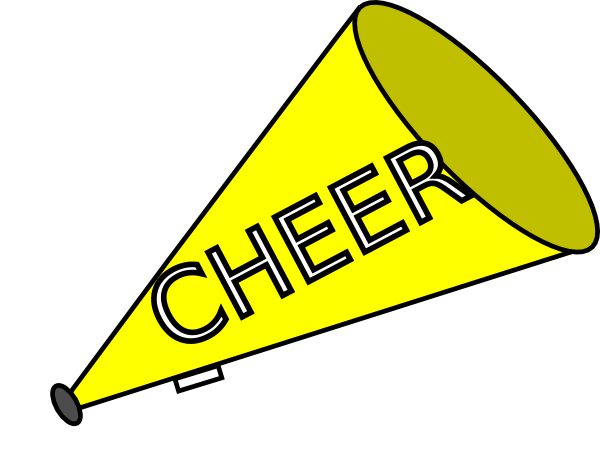 Megaphone Gold Clip Art - Blue And Gold Cheer (600x449)