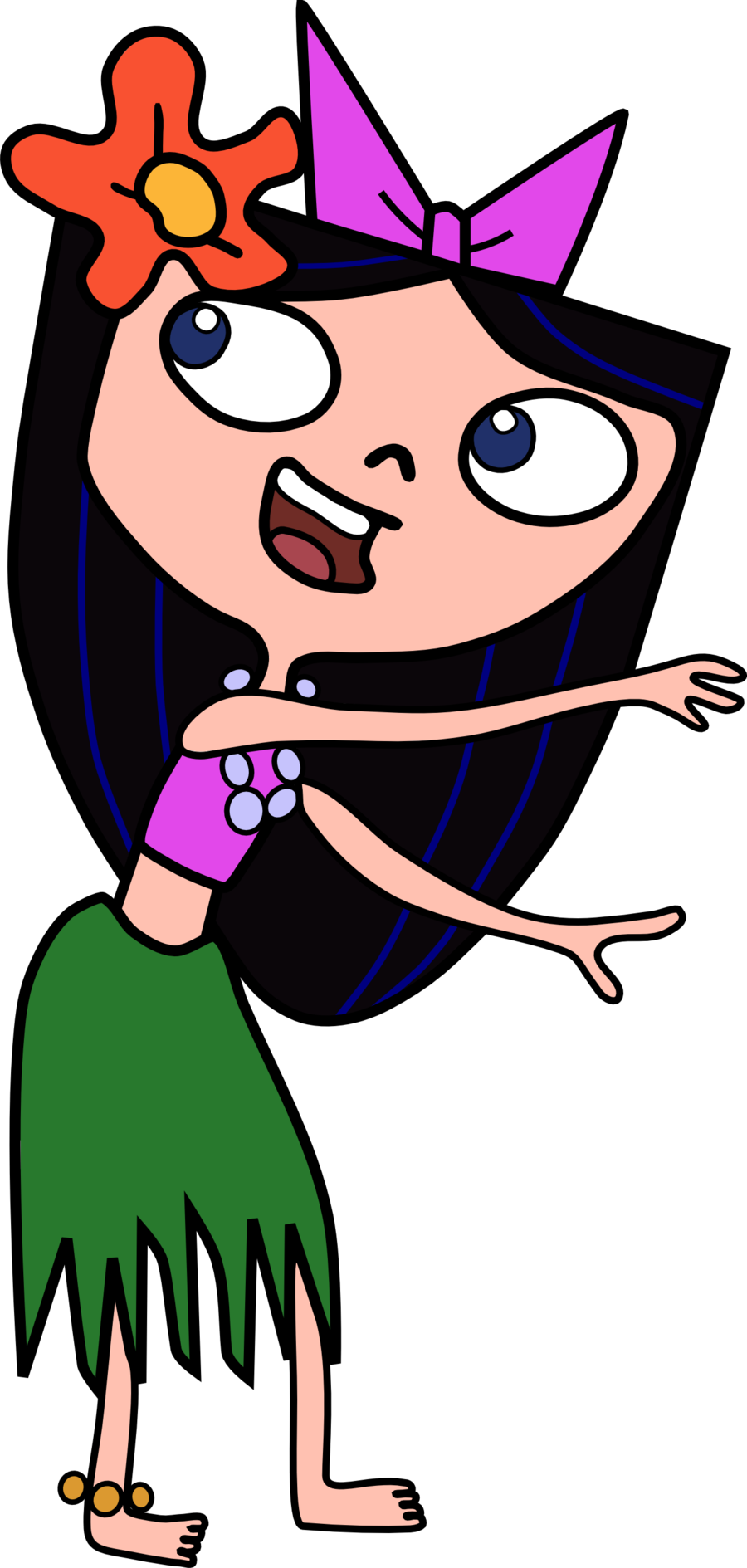Hula Dancer Isabella By Jaycasey On Clipart Library - Isabella Phineas And Ferb Hula (900x1889)