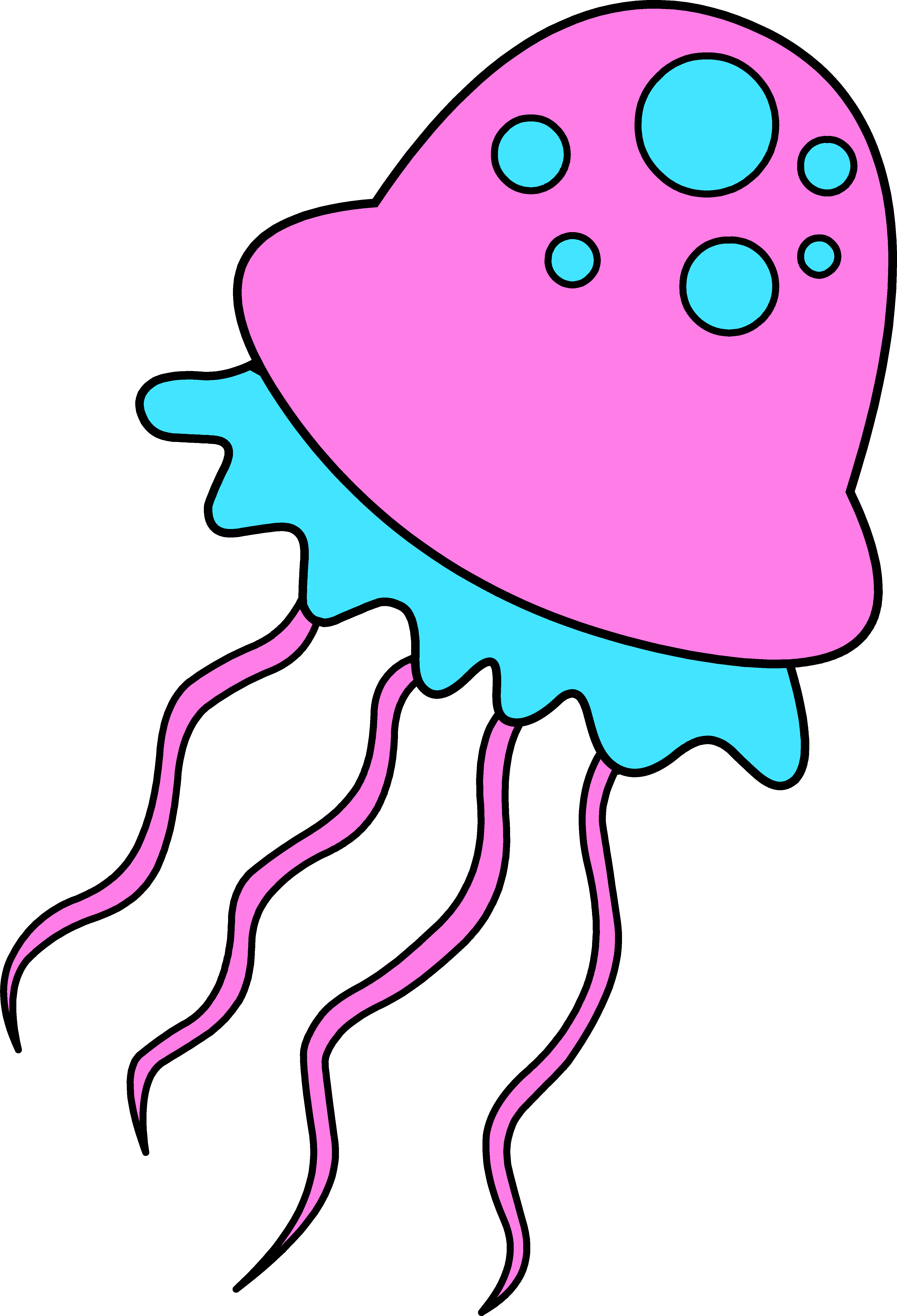 Jelly Fish Clip Art Many Interesting Cliparts - Jellyfish Clipart (4224x6197)