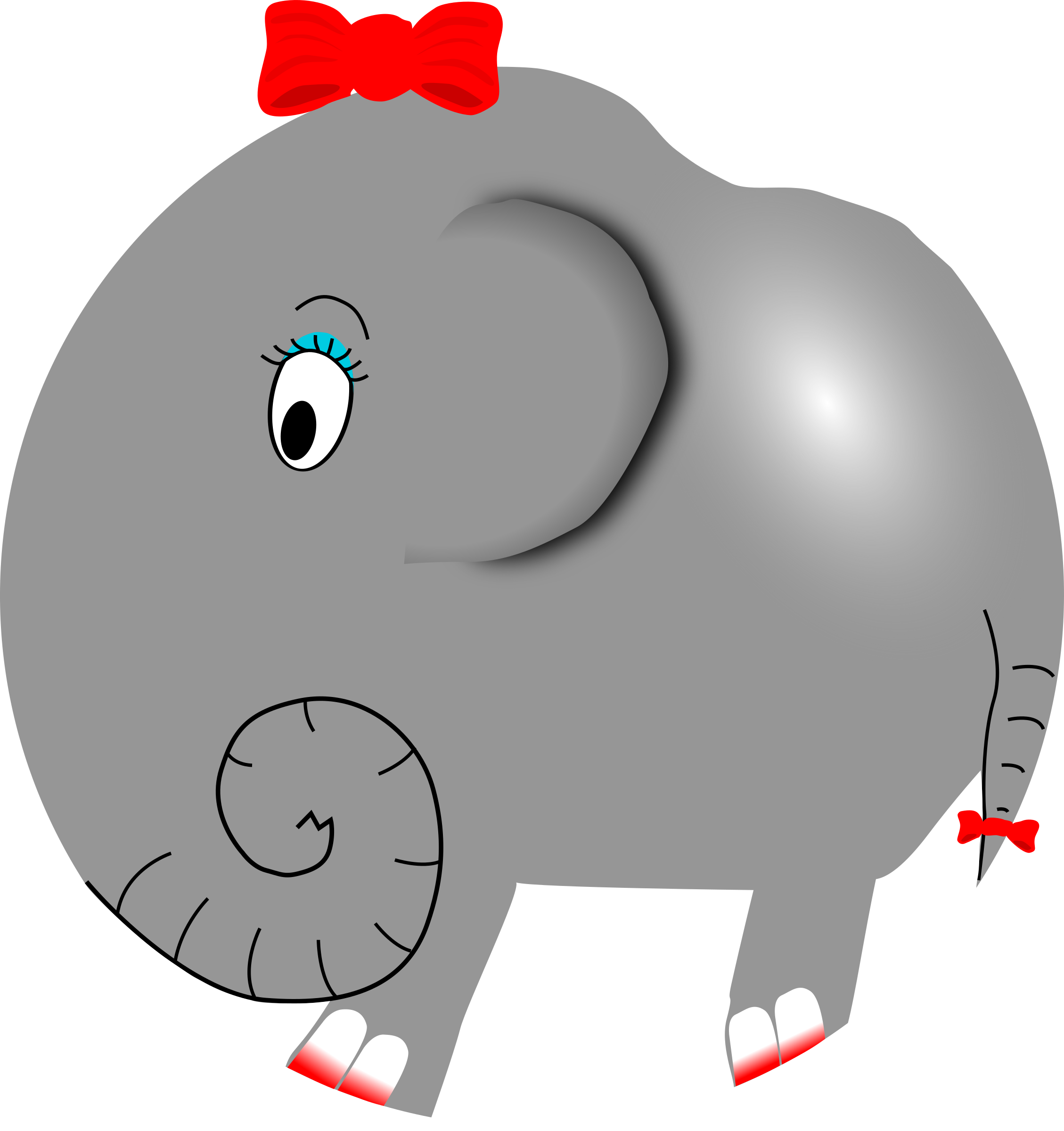 Big Image - Cartoon Elephant Girl (2258x2400)