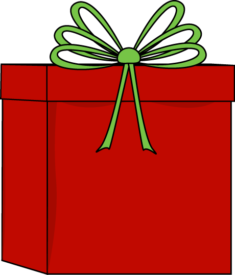 Red And Green Christmas Gift - Christmas Present Clipart Free (460x539)