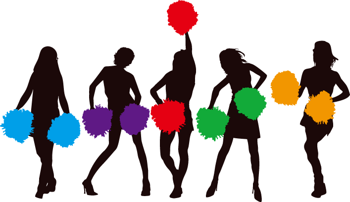 Cheerleading Cartoon Pom Pom Clip Art - Cheerleaders Png (707x409)